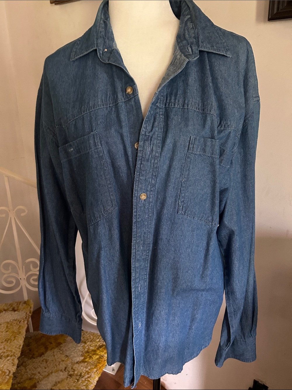 Casual Indigo Denim Shirt